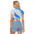Aruba Raglan Cropped T Shirt with Marine Patterns – Ocean-Inspired Design