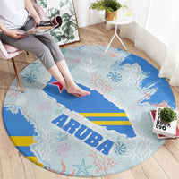 Aruba Round Carpet with Marine Patterns – Ocean-Inspired Design
