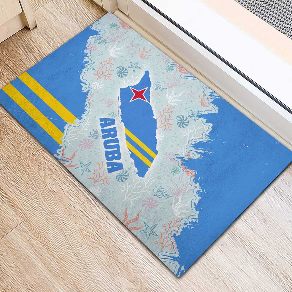 Aruba Rubber Doormat with Marine Patterns – Ocean-Inspired Design