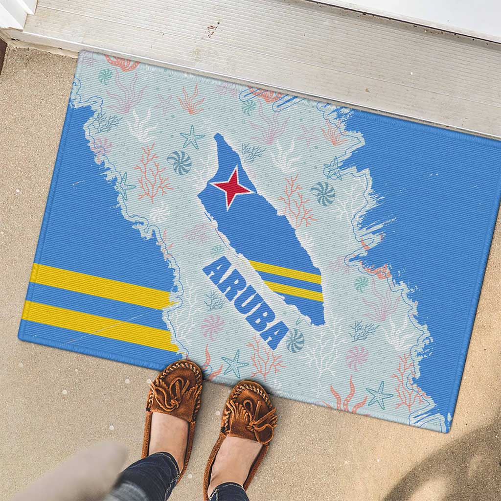 Aruba Rubber Doormat with Marine Patterns – Ocean-Inspired Design
