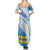 Aruba Summer Maxi Dress with Marine Patterns – Ocean-Inspired Design