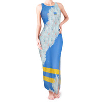Aruba Tank Maxi Dress with Marine Patterns – Ocean-Inspired Design