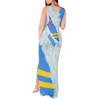 Aruba Tank Maxi Dress with Marine Patterns – Ocean-Inspired Design