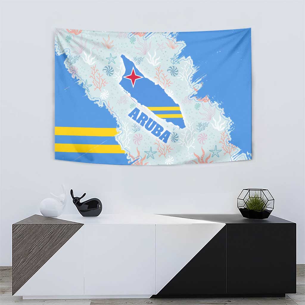 Aruba Tapestry with Marine Patterns – Ocean-Inspired Design