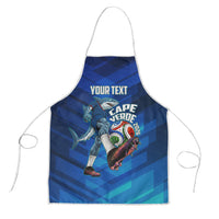 Personalized Cape Verde Football Apron Blue Shark Mascot Cabo Verdean - Gradient Art