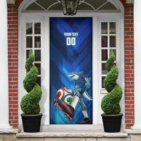 Personalized Cape Verde Football Door Cover Blue Shark Mascot Cabo Verdean - Gradient Art