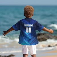 Personalized Cape Verde Football Kid Hawaiian Shirt Blue Shark Mascot Cabo Verdean - Gradient Art