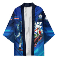 Personalized Cape Verde Football Kimono Blue Shark Mascot Cabo Verdean - Gradient Art