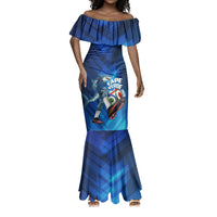 Personalized Cape Verde Football Mermaid Dress Blue Shark Mascot Cabo Verdean - Gradient Art