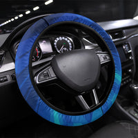 Cape Verde Football Steering Wheel Cover Blue Shark Mascot Cabo Verdean - Gradient Art