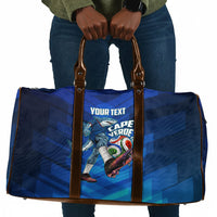 Personalized Cape Verde Football Travel Bag Blue Shark Mascot Cabo Verdean - Gradient Art