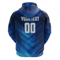 Personalized Cape Verde Football Zip Hoodie Blue Shark Mascot Cabo Verdean - Gradient Art