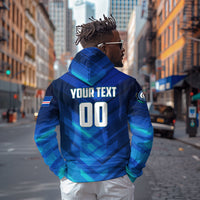 Personalized Cape Verde Football Zip Hoodie Blue Shark Mascot Cabo Verdean - Gradient Art
