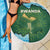 Rwanda Beach Blanket with Green Nature Map Waterfall Sunburst Spirit