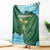 Rwanda Blanket with Green Nature Map Waterfall Sunburst Spirit