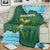 Rwanda Blanket with Green Nature Map Waterfall Sunburst Spirit