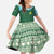 Rwanda Kid Short Sleeve Dress with Green Nature Map Waterfall Sunburst Spirit