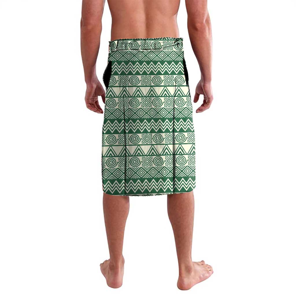 Rwanda Lavalava with Green Nature Map Waterfall Sunburst Spirit