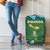 Rwanda Luggage Cover with Green Nature Map Waterfall Sunburst Spirit