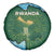Rwanda Spare Tire Cover with Green Nature Map Waterfall Sunburst Spirit