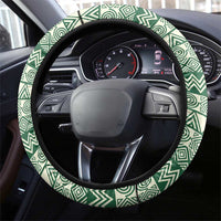 Rwanda Steering Wheel Cover with Green Nature Map Waterfall Sunburst Spirit