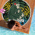 Rwanda Beach Blanket with Gorilla Family Kwita Izina Leaf Jungle Spirit
