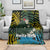 Rwanda Blanket with Gorilla Family Kwita Izina Leaf Jungle Spirit