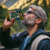 Rwanda 4 in 1 Can Cooler Tumbler with Gorilla Family Kwita Izina Leaf Jungle Spirit