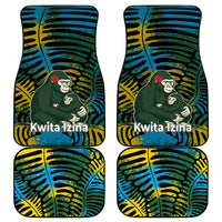 Rwanda Car Mats with Gorilla Family Kwita Izina Leaf Jungle Spirit