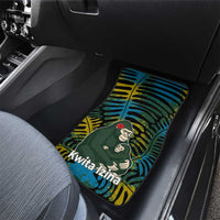 Rwanda Car Mats with Gorilla Family Kwita Izina Leaf Jungle Spirit