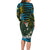 Rwanda Family Matching Long Sleeve Bodycon Dress and Hawaiian Shirt with Gorilla Family Kwita Izina Leaf Jungle Spirit