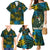 Rwanda Family Matching Mermaid Dress and Hawaiian Shirt with Gorilla Family Kwita Izina Leaf Jungle Spirit