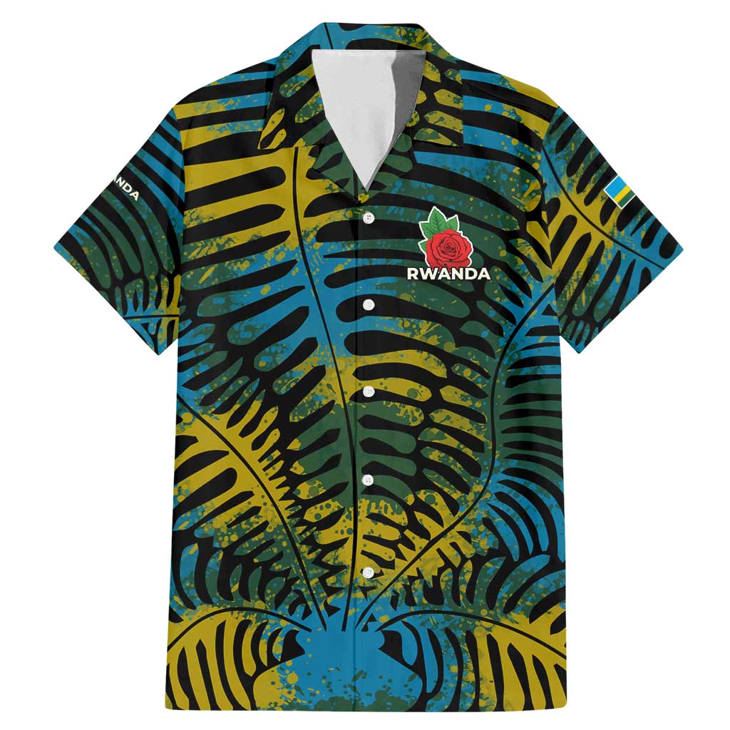 Rwanda Family Matching Mermaid Dress and Hawaiian Shirt with Gorilla Family Kwita Izina Leaf Jungle Spirit