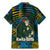 Rwanda Family Matching Mermaid Dress and Hawaiian Shirt with Gorilla Family Kwita Izina Leaf Jungle Spirit