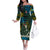 Rwanda Family Matching Off The Shoulder Long Sleeve Dress and Hawaiian Shirt with Gorilla Family Kwita Izina Leaf Jungle Spirit