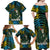 Rwanda Family Matching Off Shoulder Maxi Dress and Hawaiian Shirt with Gorilla Family Kwita Izina Leaf Jungle Spirit