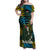 Rwanda Family Matching Off Shoulder Maxi Dress and Hawaiian Shirt with Gorilla Family Kwita Izina Leaf Jungle Spirit