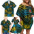 Rwanda Family Matching Off Shoulder Short Dress and Hawaiian Shirt with Gorilla Family Kwita Izina Leaf Jungle Spirit