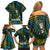 Rwanda Family Matching Off Shoulder Short Dress and Hawaiian Shirt with Gorilla Family Kwita Izina Leaf Jungle Spirit