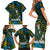 Rwanda Family Matching Short Sleeve Bodycon Dress and Hawaiian Shirt with Gorilla Family Kwita Izina Leaf Jungle Spirit