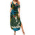 Rwanda Family Matching Summer Maxi Dress and Hawaiian Shirt with Gorilla Family Kwita Izina Leaf Jungle Spirit