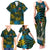 Rwanda Family Matching Tank Maxi Dress and Hawaiian Shirt with Gorilla Family Kwita Izina Leaf Jungle Spirit