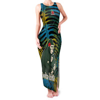 Rwanda Family Matching Tank Maxi Dress and Hawaiian Shirt with Gorilla Family Kwita Izina Leaf Jungle Spirit