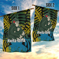 Rwanda Garden Flag with Gorilla Family Kwita Izina Leaf Jungle Spirit