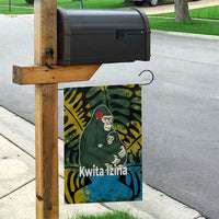 Rwanda Garden Flag with Gorilla Family Kwita Izina Leaf Jungle Spirit