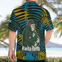 Rwanda Hawaiian Shirt with Gorilla Family Kwita Izina Leaf Jungle Spirit