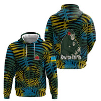 Rwanda Hoodie with Gorilla Family Kwita Izina Leaf Jungle Spirit