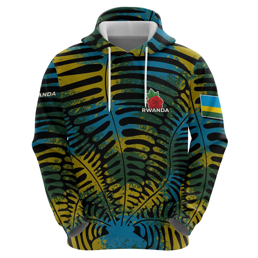 Rwanda Hoodie with Gorilla Family Kwita Izina Leaf Jungle Spirit