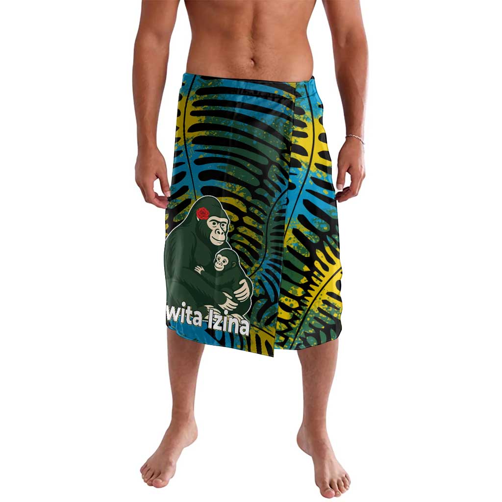 Rwanda Lavalava with Gorilla Family Kwita Izina Leaf Jungle Spirit