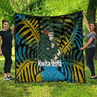 Rwanda Quilt with Gorilla Family Kwita Izina Leaf Jungle Spirit